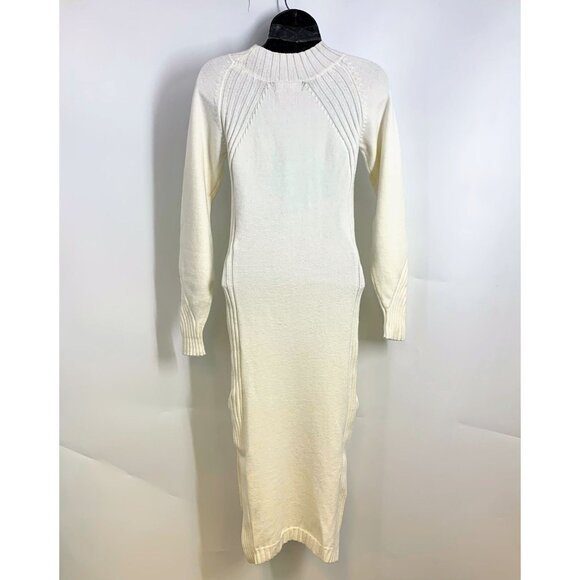 Lulus Women's Mock Neck Ribbed Long Sleeve Bodycon Sweater Dress Size S NWT - Picture 2 of 15